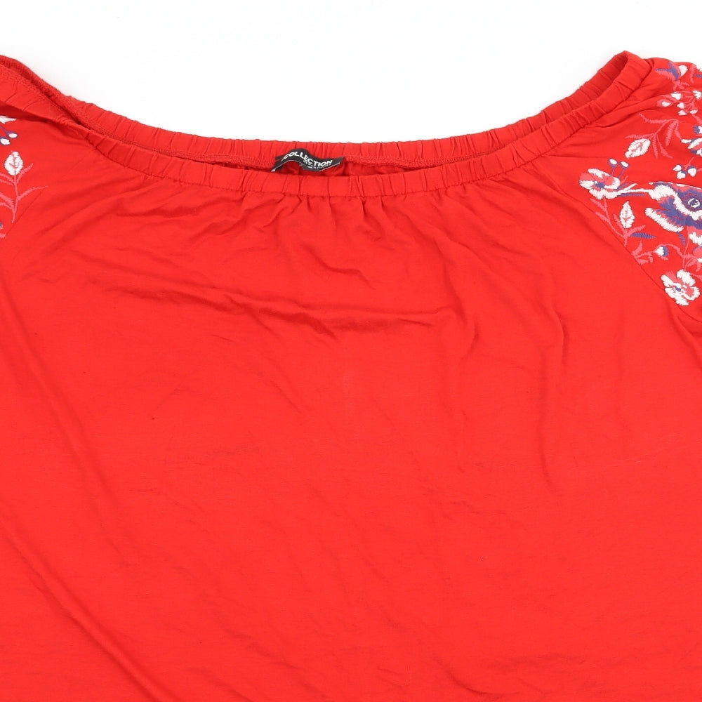 Debenhams Womens Red  Jersey T-Shirt Dress  Size 18