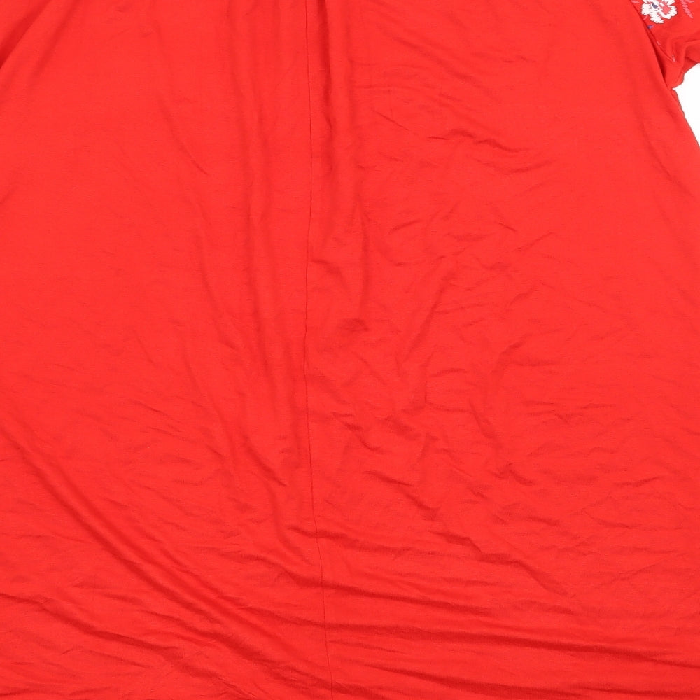 Debenhams Womens Red  Jersey T-Shirt Dress  Size 18