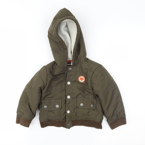 Little Me Boys Brown   Puffer Jacket Jacket Size 2 Years