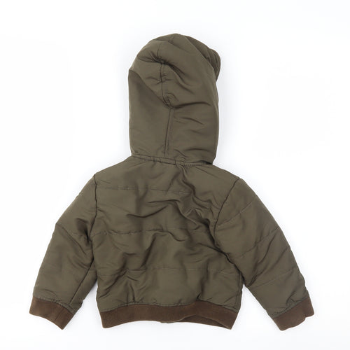 Little Me Boys Brown   Puffer Jacket Jacket Size 2 Years