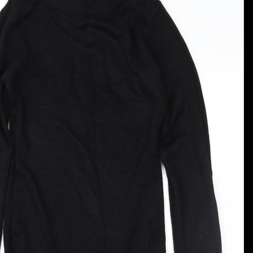 Brave Soul Womens Black  Knit Jumper Dress  Size 10