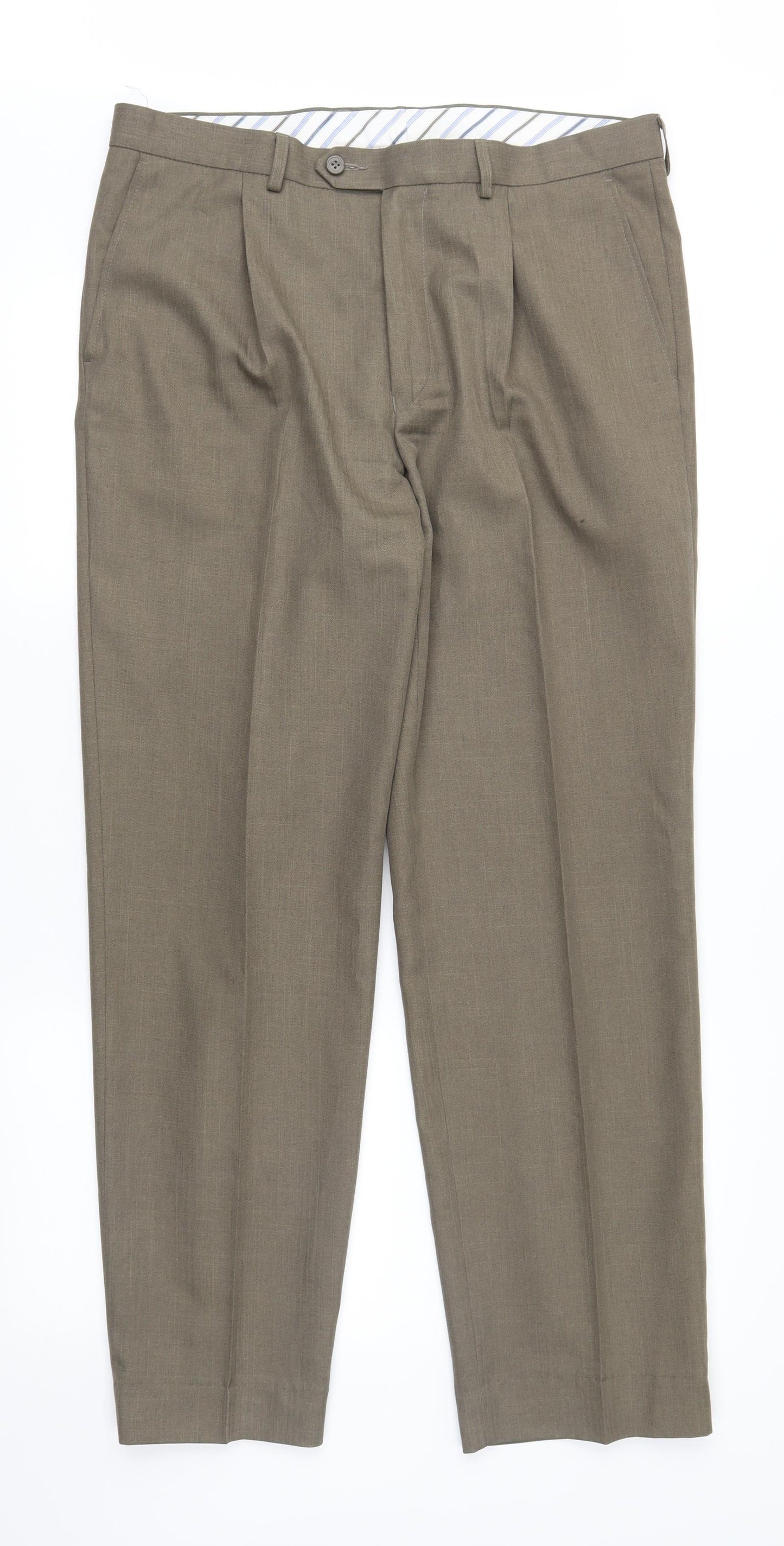 Marks and Spencer Mens Brown   Trousers  Size 34 in L31 in