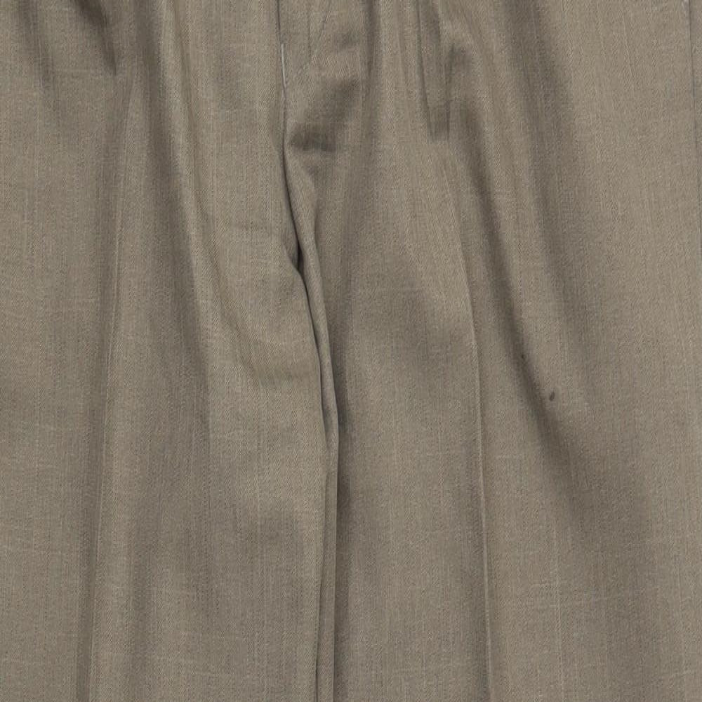 Marks and Spencer Mens Brown   Trousers  Size 34 in L31 in