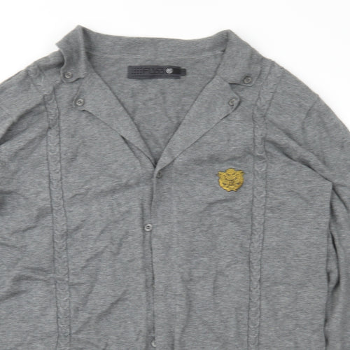 Fly 53 Mens Grey  Knit Cardigan Jumper Size L