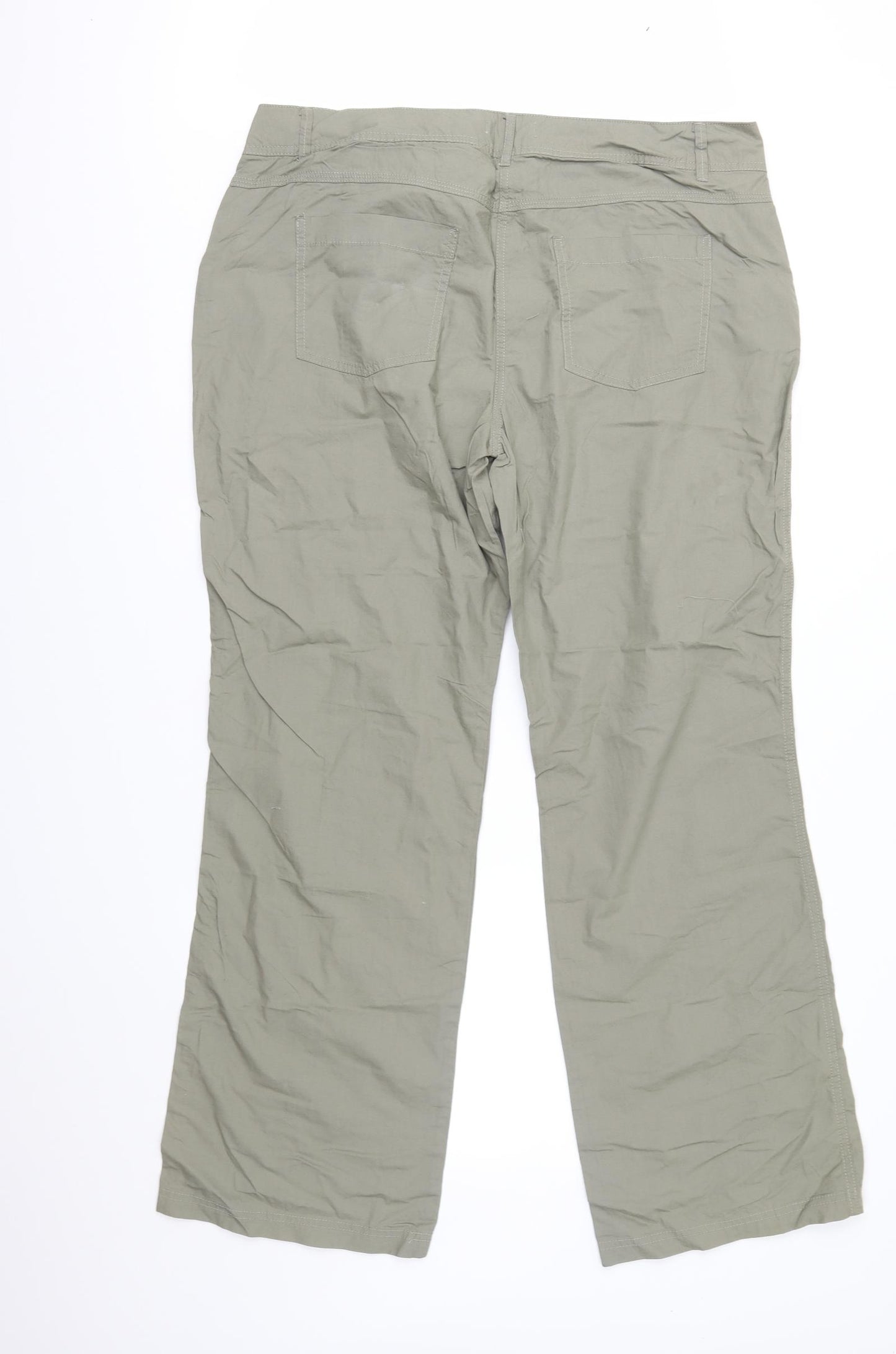 South Womens Green   Chino Trousers Size 18 L32 in