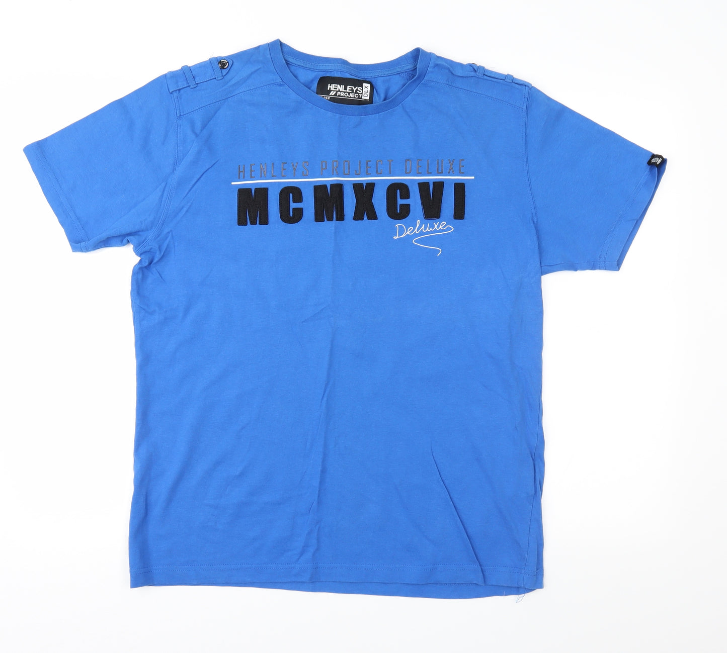 Henleys Mens Blue  Jersey  T-Shirt Size XL