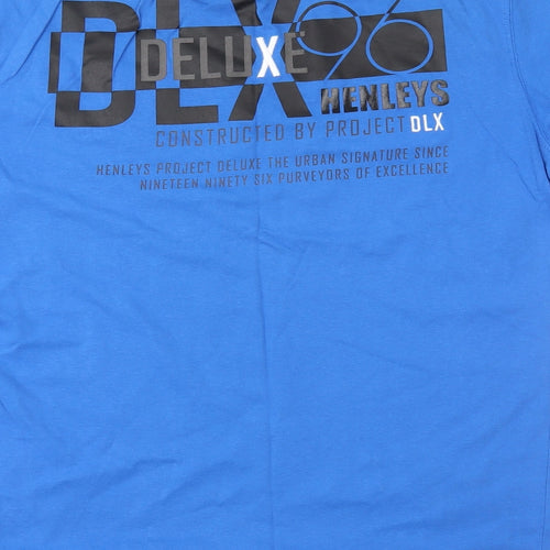 Henleys Mens Blue  Jersey  T-Shirt Size XL