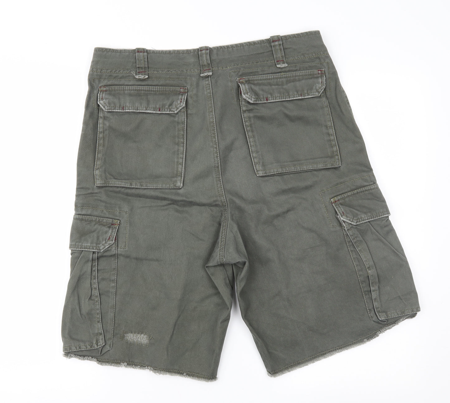 Stark Mens Green   Cargo Shorts Size 34 in