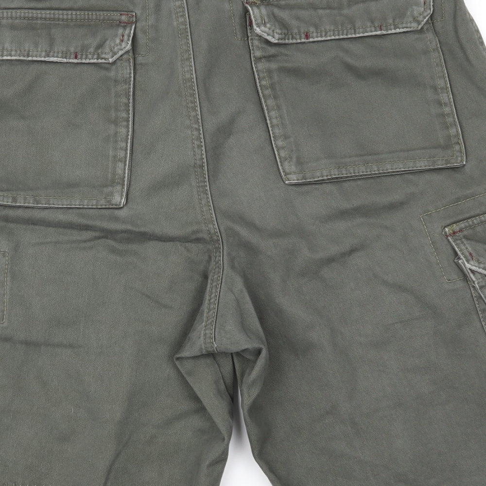 Stark Mens Green   Cargo Shorts Size 34 in