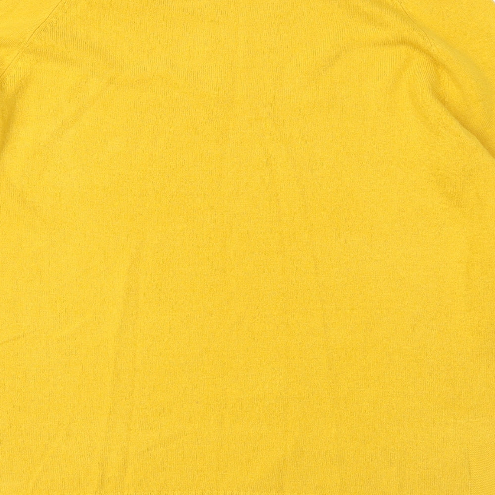 TU Womens Yellow  Knit Pullover Jumper Size 10