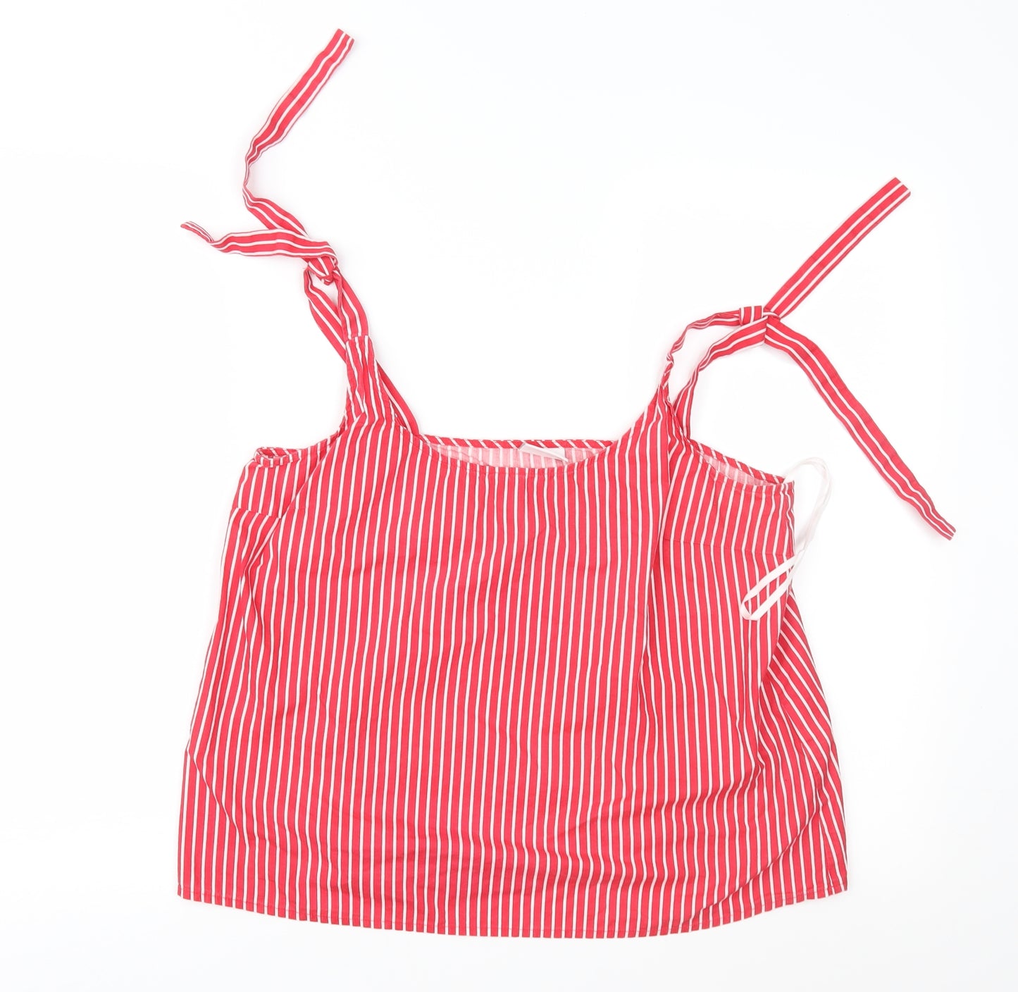 Villa Womens Red Striped  Camisole Blouse Size 12