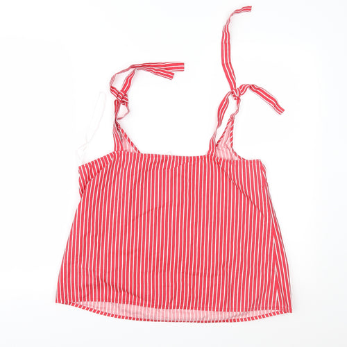Villa Womens Red Striped  Camisole Blouse Size 12