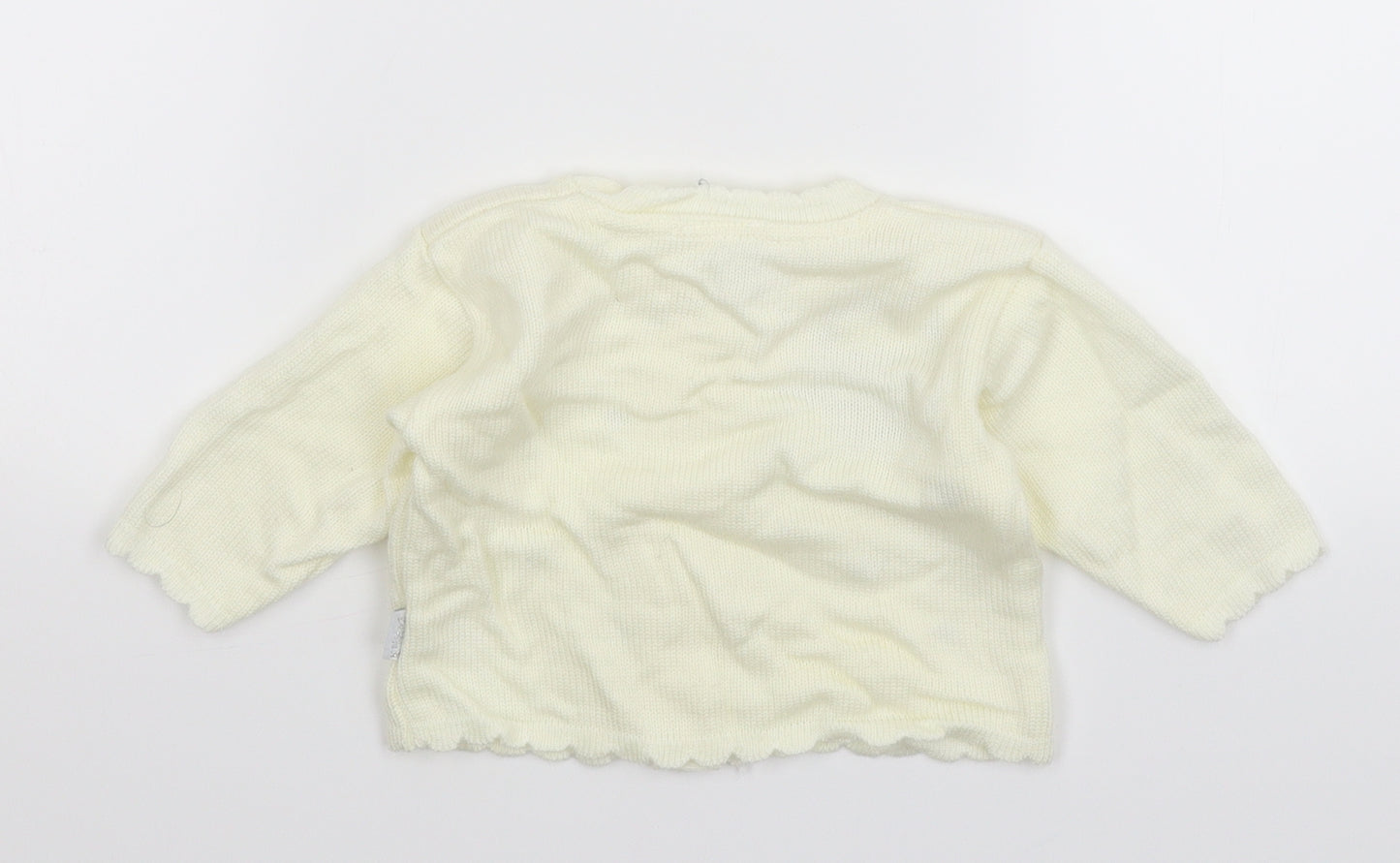 Debenhams Baby White  Knit Cardigan Jumper Size 3-6 Months
