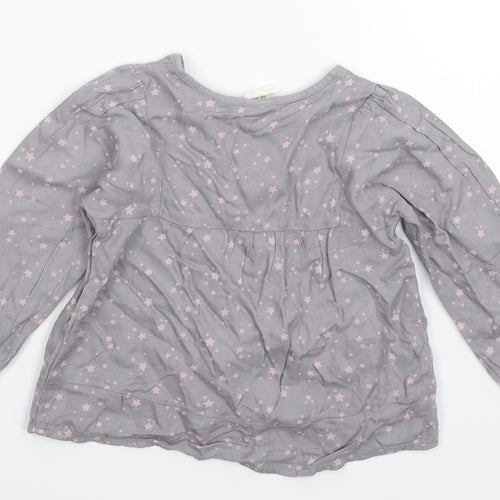 H&M Girls Grey Geometric  Shirt Dress  Size 12-18 Months