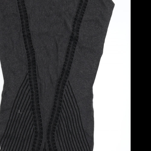 Max Studio Womens Grey  Knit Jumper Dress  Size L