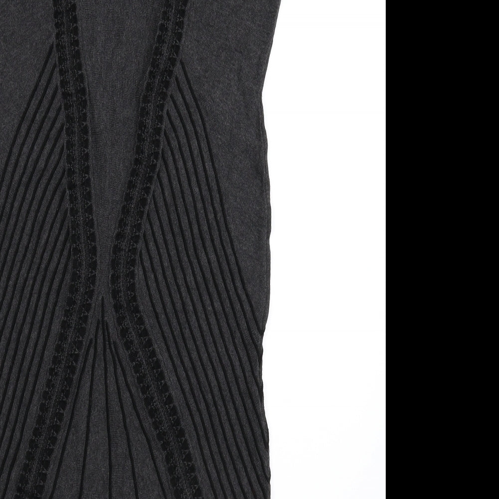 Max Studio Womens Grey  Knit Jumper Dress  Size L