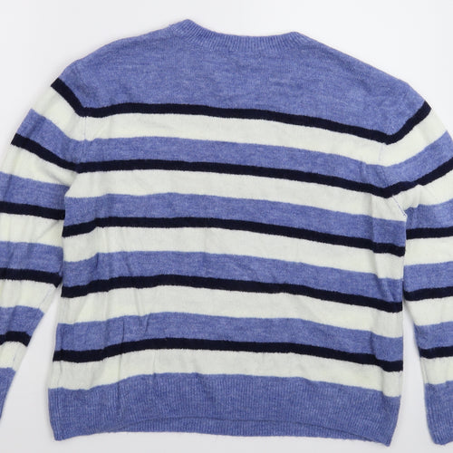 H&M Womens Blue  Knit Pullover Jumper Size M