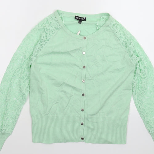 Marble Womens Green  Knit Cardigan Jumper Size S