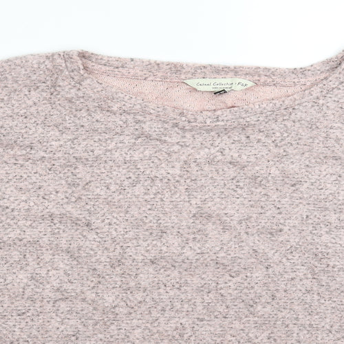 F&F Womens Pink  Knit Pullover Jumper Size 16  - Oversized