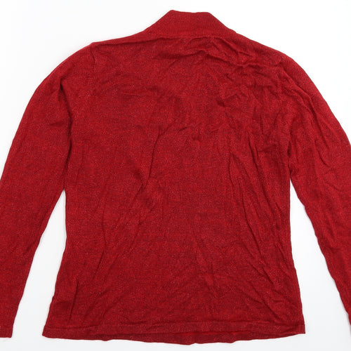 Marks and Spencer Womens Red  Knit Pullover Jumper Size S
