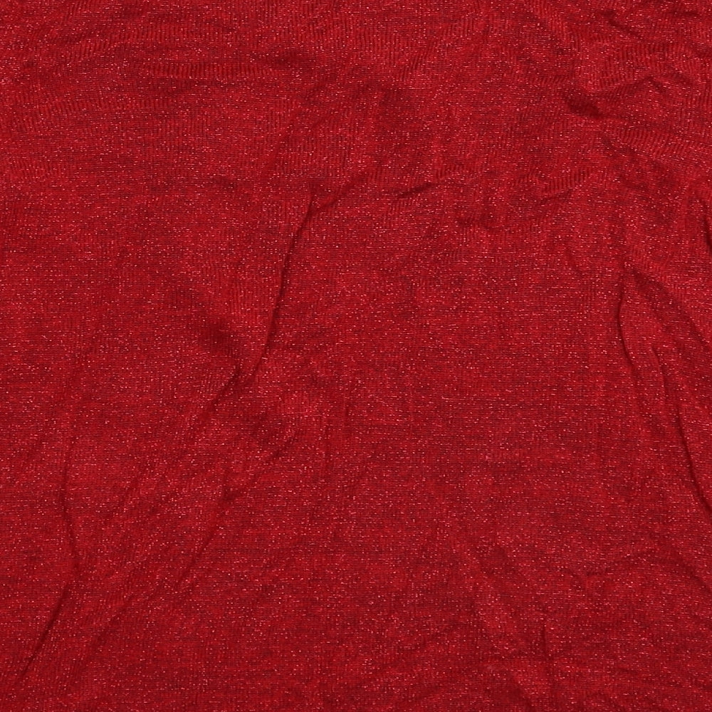 Marks and Spencer Womens Red  Knit Pullover Jumper Size S