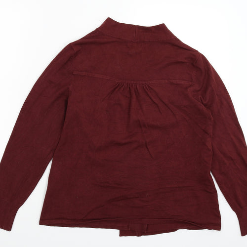 Image Womens Brown  Knit Cardigan Jumper Size M