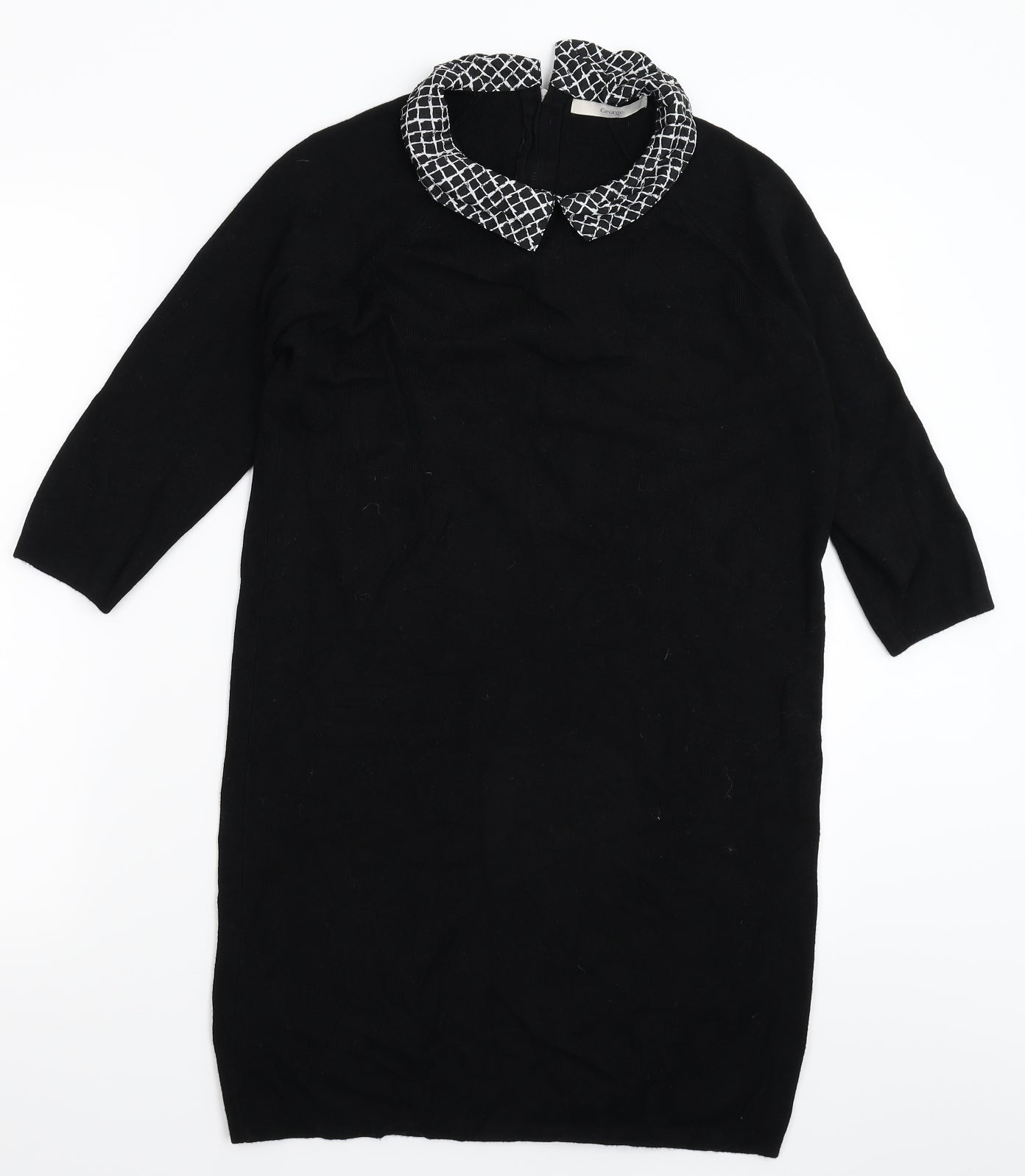 George Womens Black  Knit Jumper Dress  Size 12