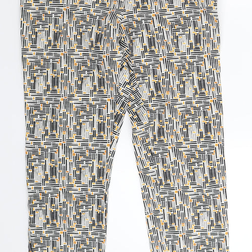 NEXT Womens Multicoloured Geometric  Trousers  Size 12 L29 in