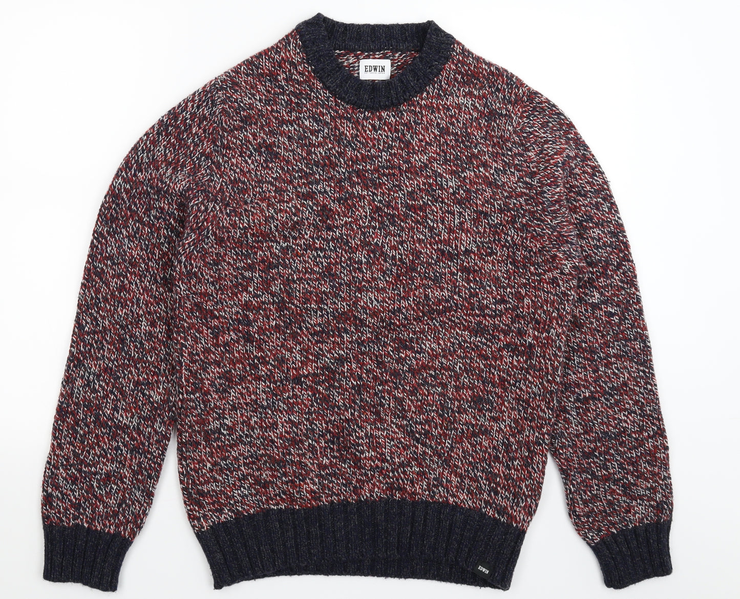 Edwin Mens Multicoloured  Knit Pullover Jumper Size L
