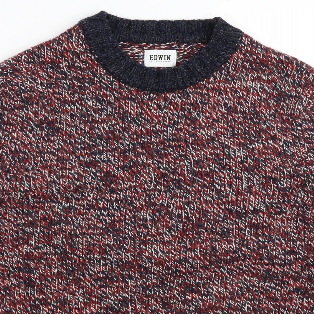 Edwin Mens Multicoloured  Knit Pullover Jumper Size L