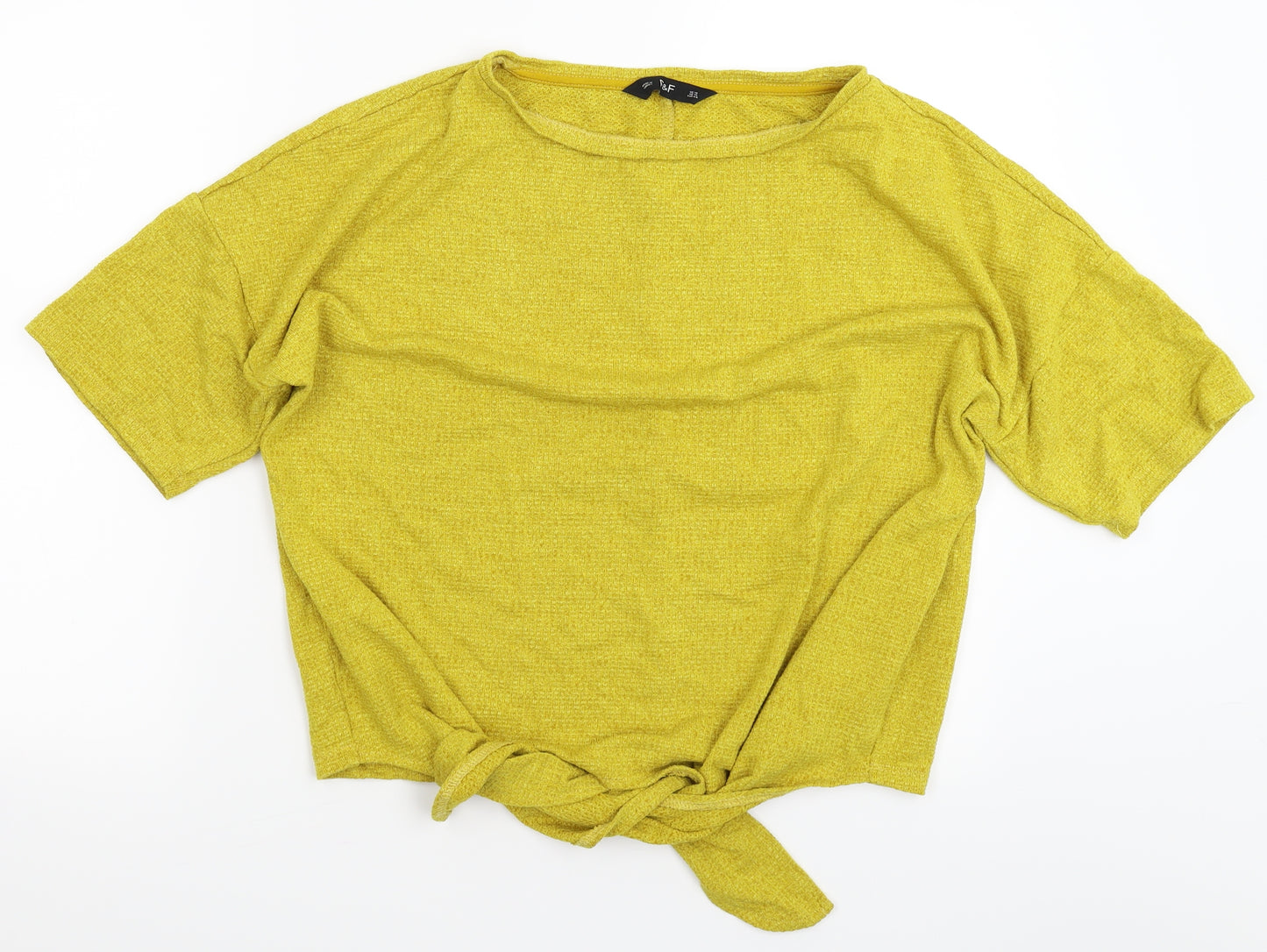 F&F Womens Yellow  Knit Pullover Jumper Size 14