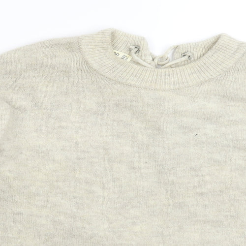 Mango Womens Grey  Knit Pullover Jumper Size S