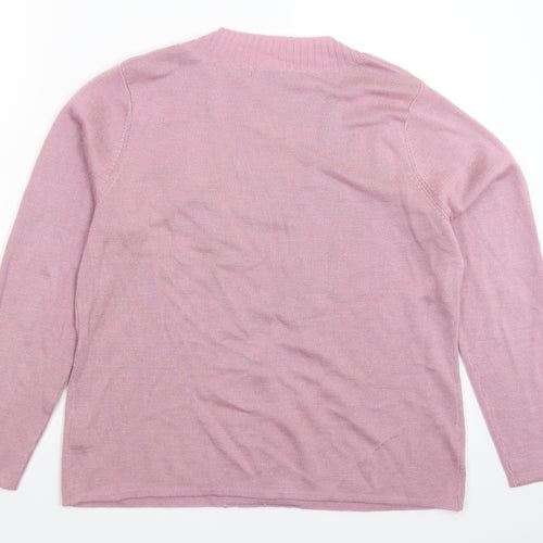 Damart Womens Pink  Knit Pullover Jumper Size 20