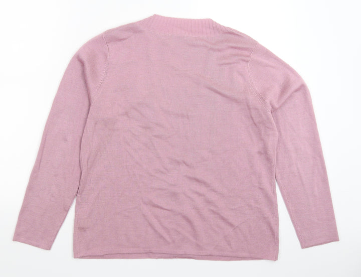 Damart Womens Pink Knit Pullover Jumper Size 20