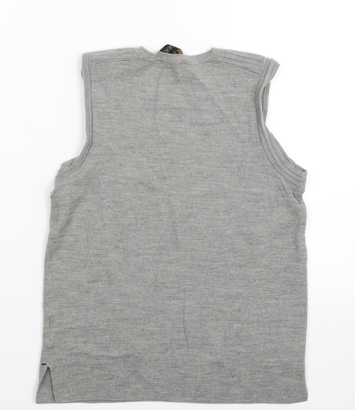 Jaeger Womens Grey  Knit Vest Jumper Size S