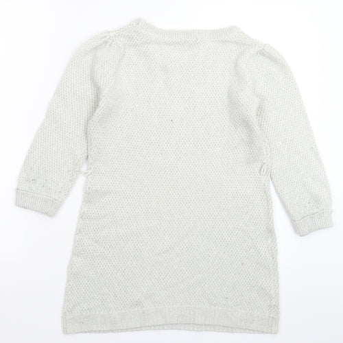 H&M Womens White  Knit Pullover Jumper Size M