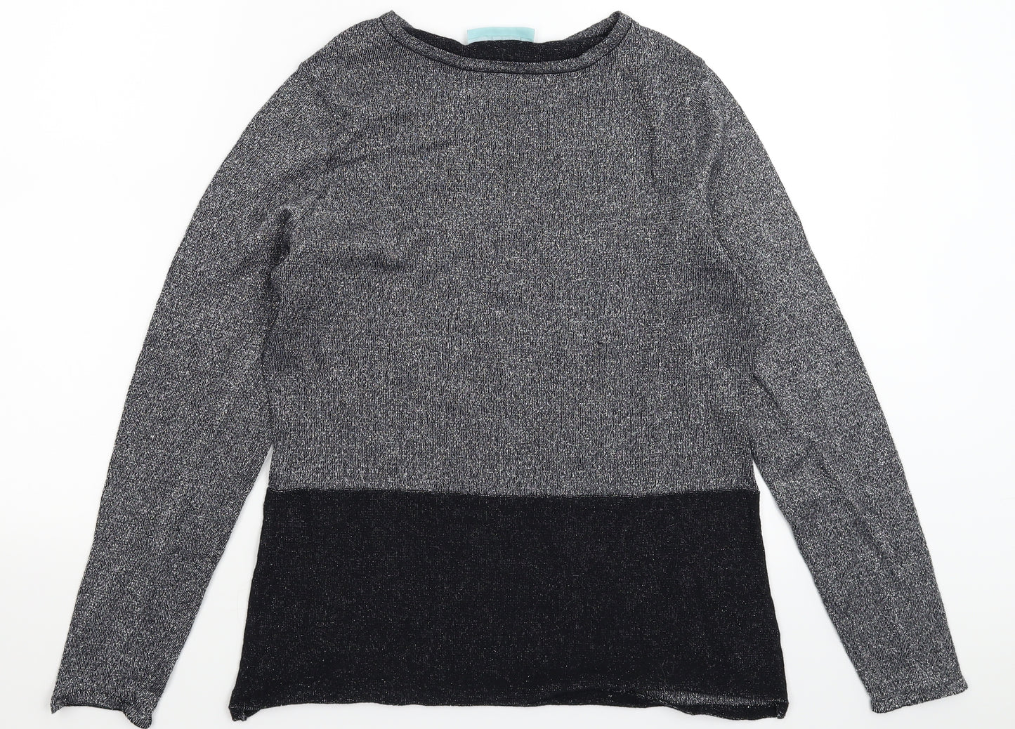 Avenue Womens Silver  Knit Pullover Jumper Size 14