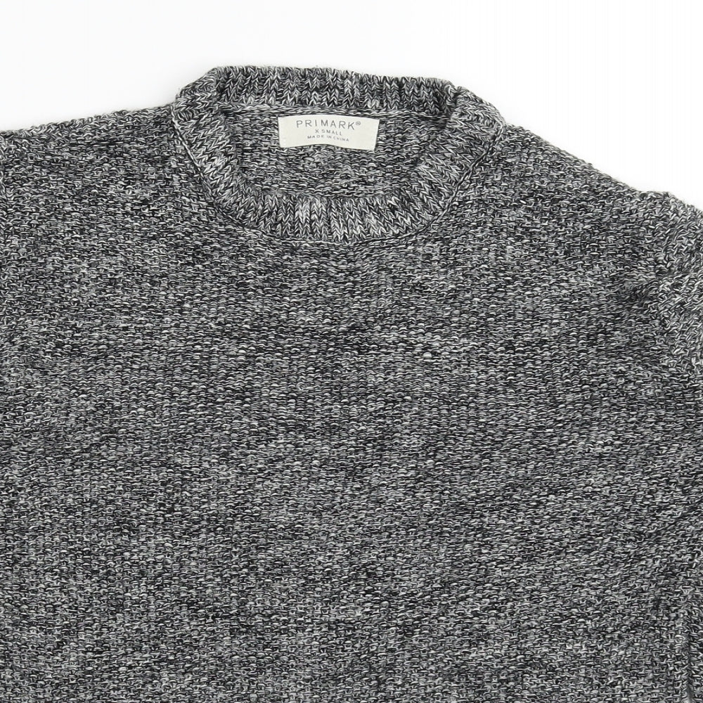 Primark Mens Grey  Knit Pullover Jumper Size XS