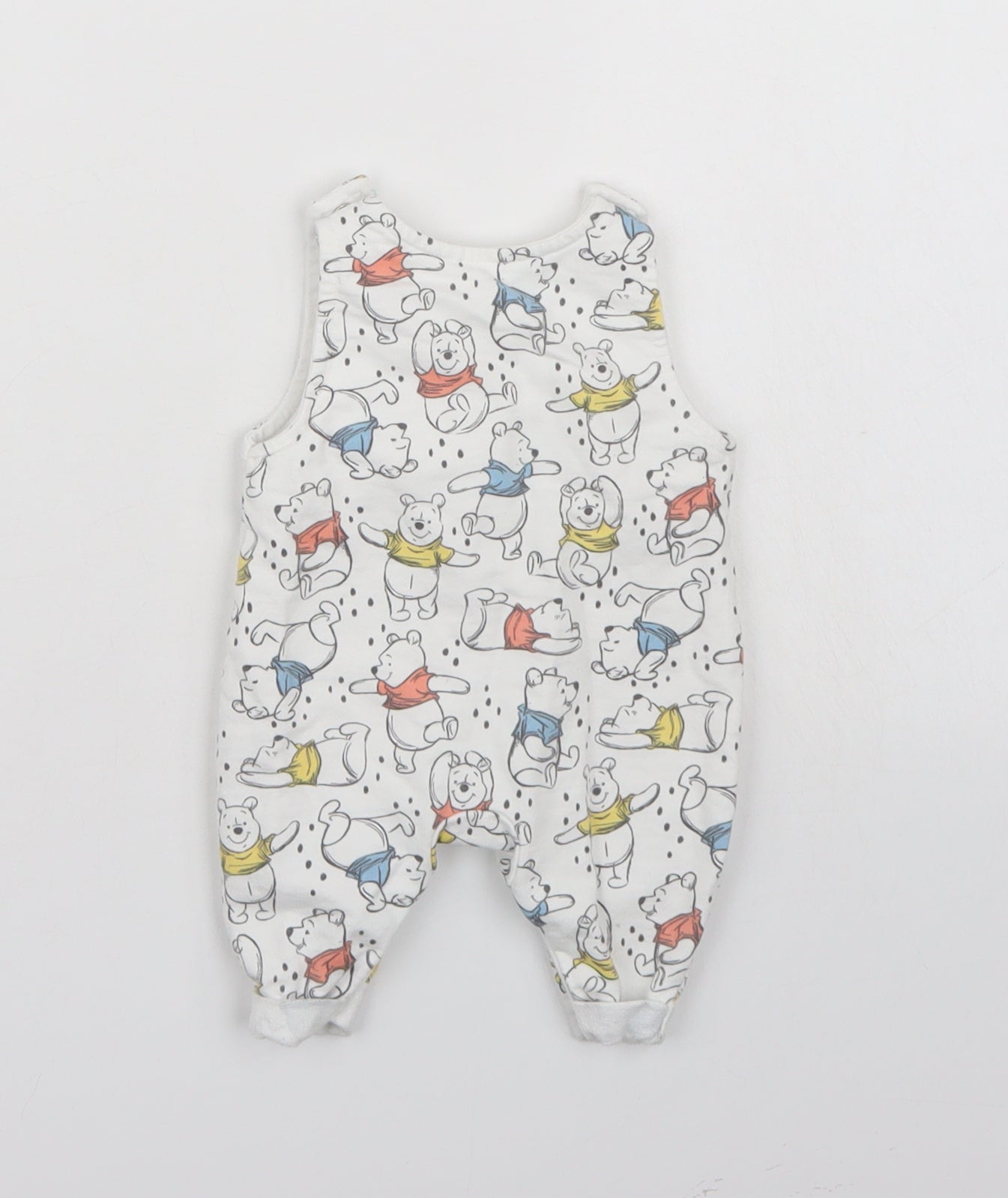 Disney Baby White   Romper One-Piece Size Newborn  - Winnie The Pooh