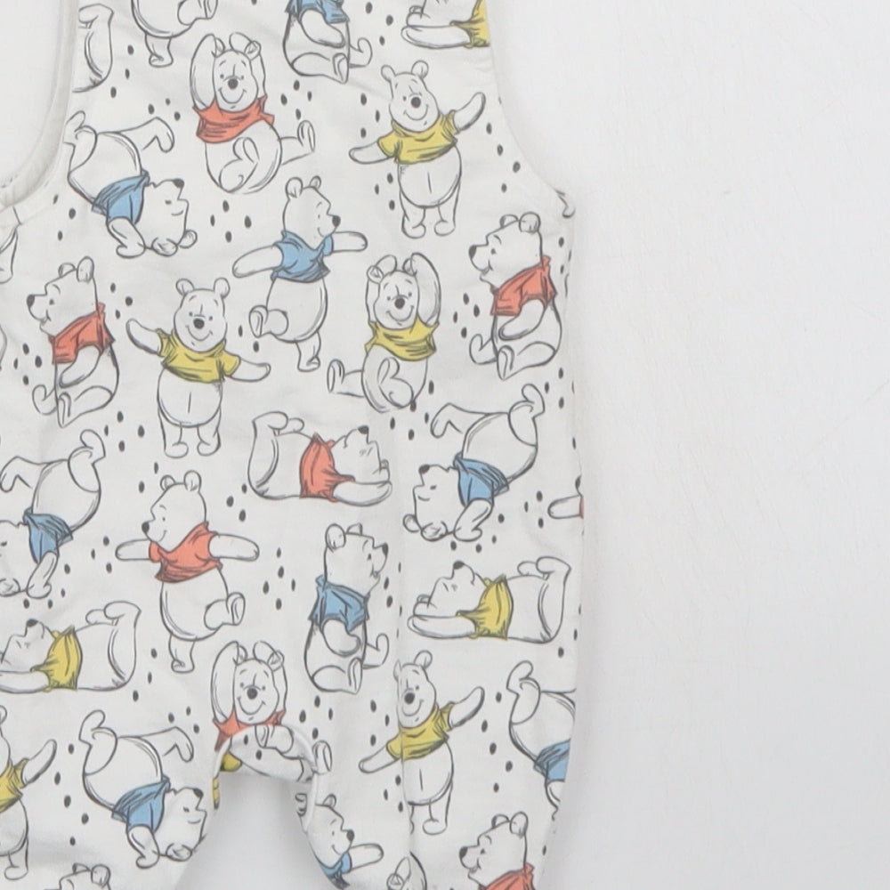 Disney Baby White   Romper One-Piece Size Newborn  - Winnie The Pooh