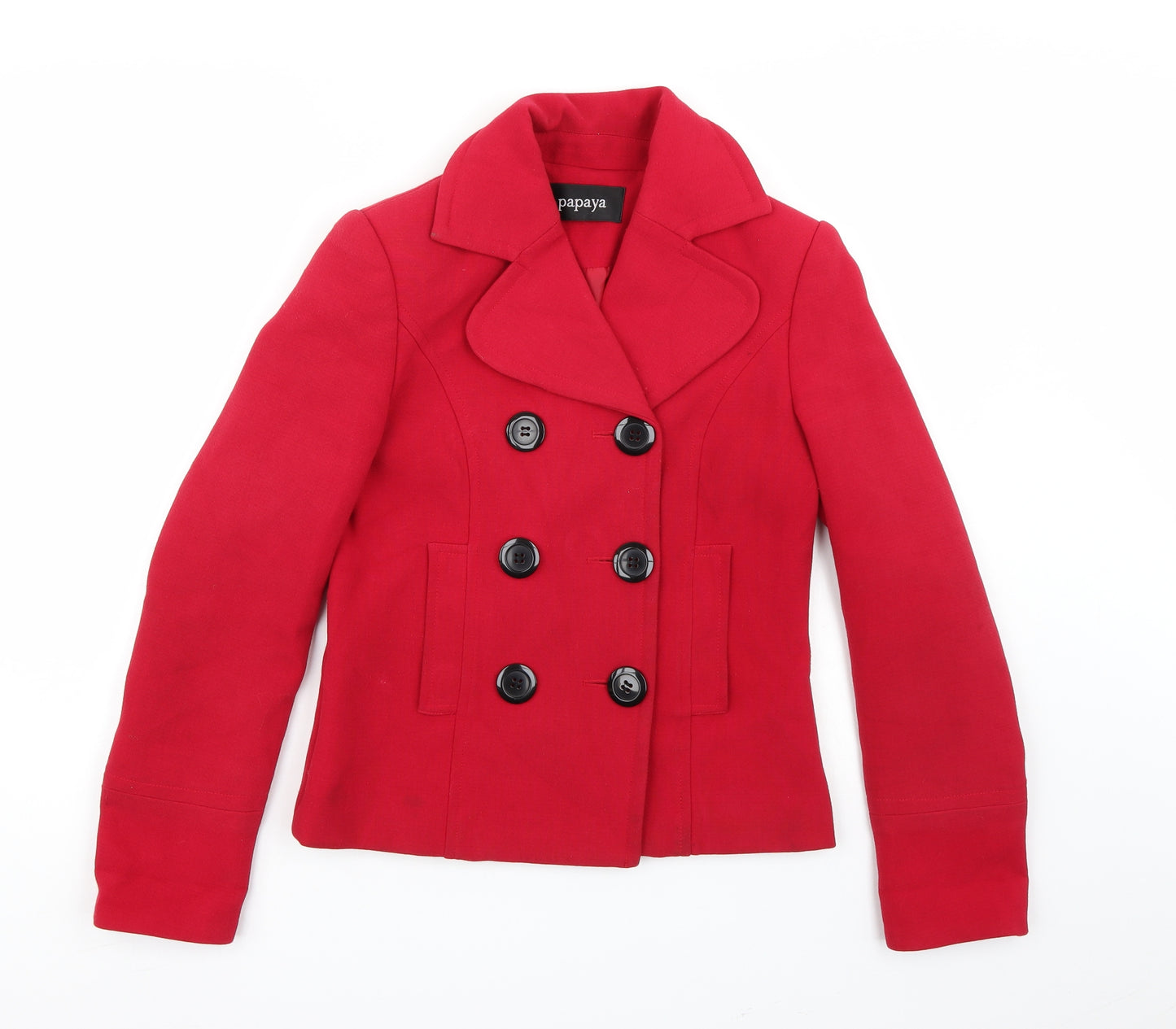 Papaya Womens Red   Pea Coat Coat Size 8