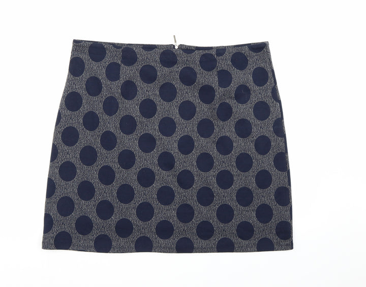 Mitzy Womens Blue Polka Dot A-Line Skirt Size 20