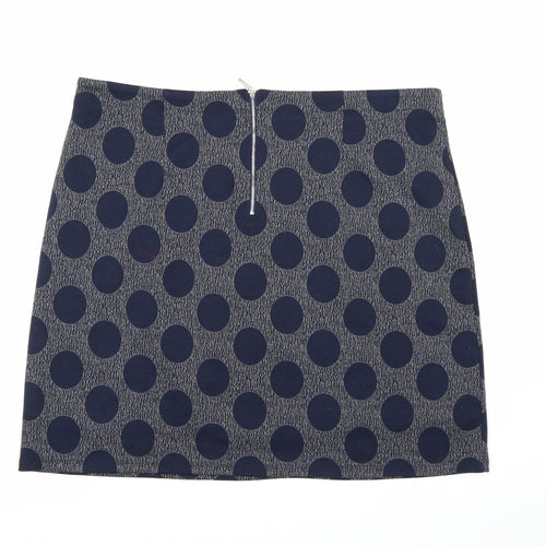 Mitzy Womens Blue Polka Dot  A-Line Skirt Size 20