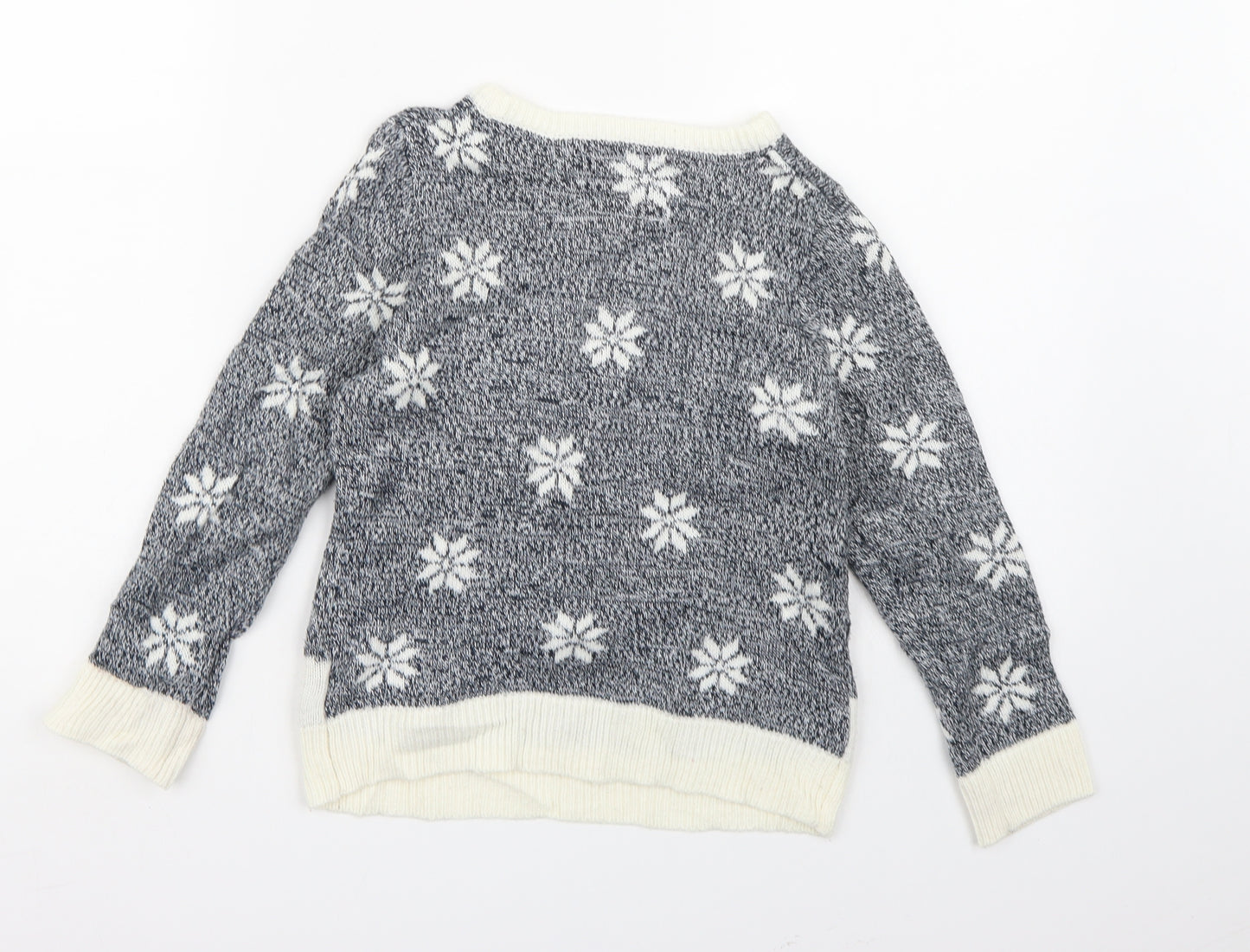 Rebel Boys Black Plaid Knit Pullover Jumper Size 7-8 Years  - christmas jumper