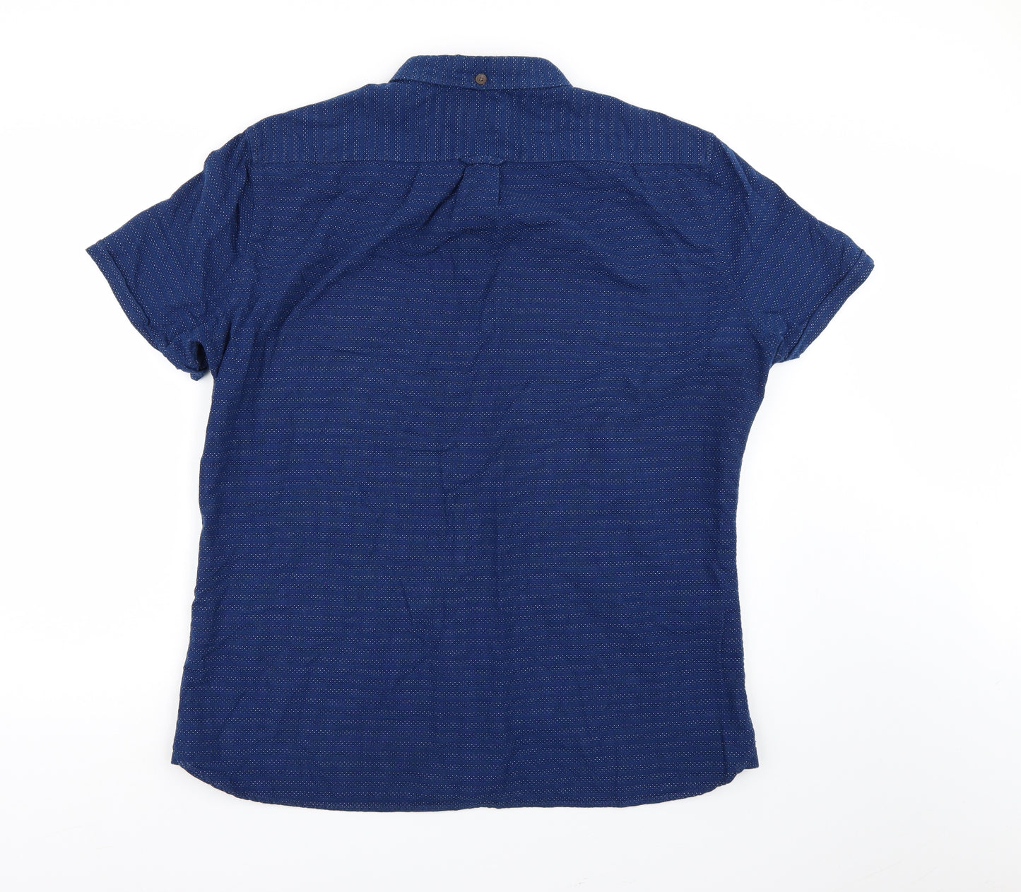 NEXT Mens Blue Striped   Button-Up Size XL