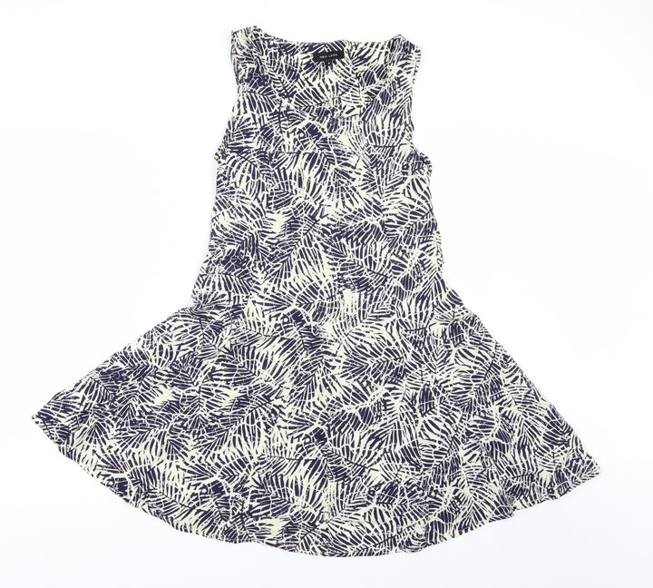 New Look Womens Blue Floral A-Line Size 8