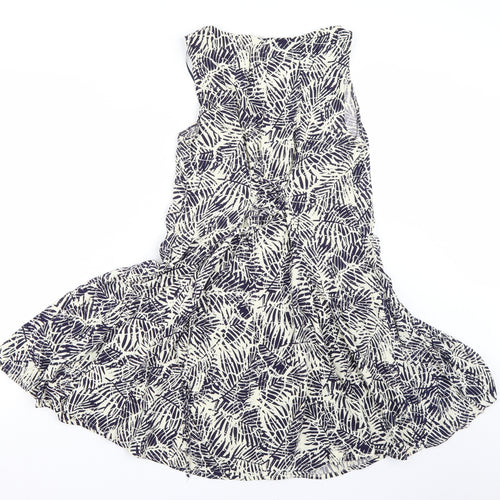 New Look Womens Blue Floral  A-Line  Size 8