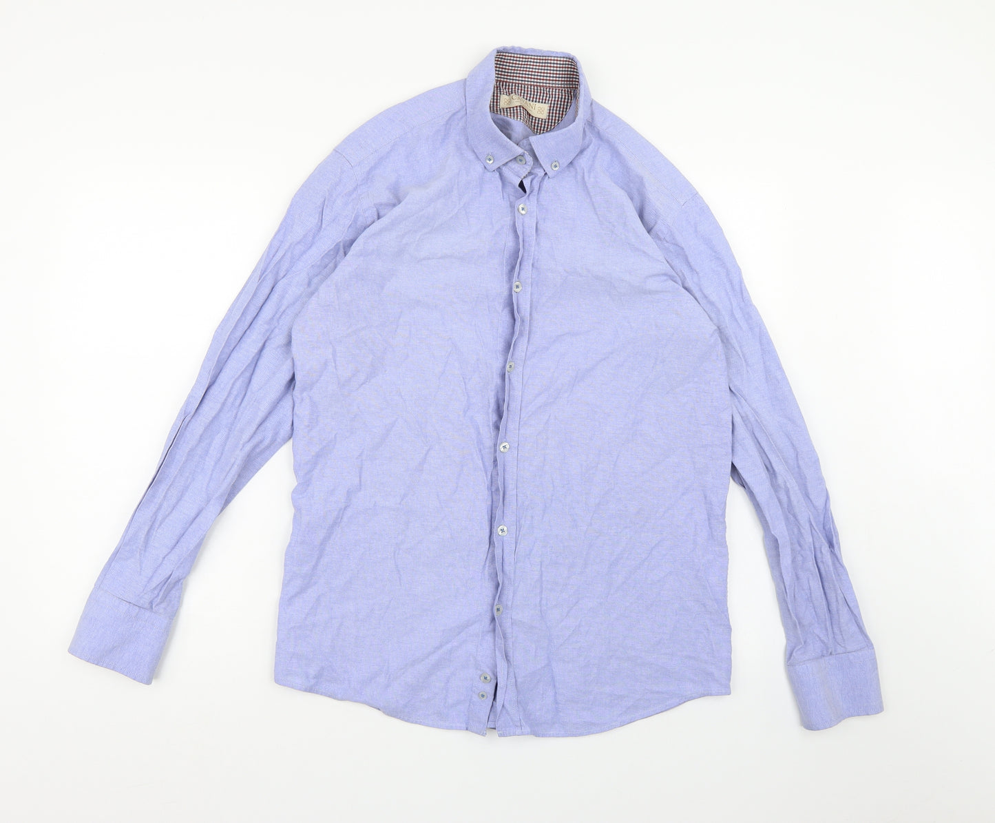 Cavani Mens Blue    Button-Up Size L
