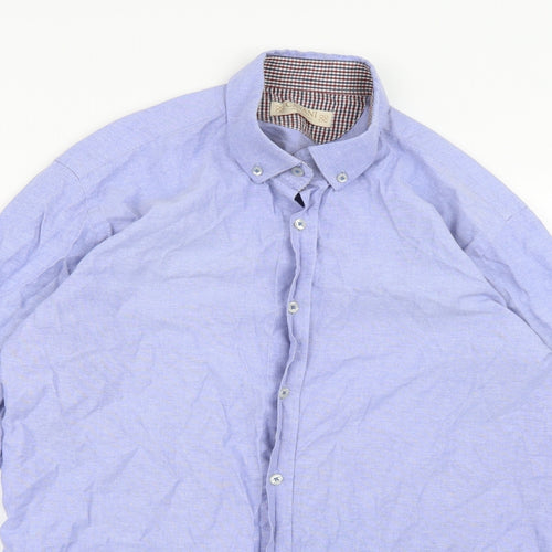 Cavani Mens Blue    Button-Up Size L