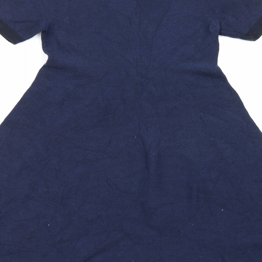 UNI QLO Womens Blue  Knit T-Shirt Dress  Size S